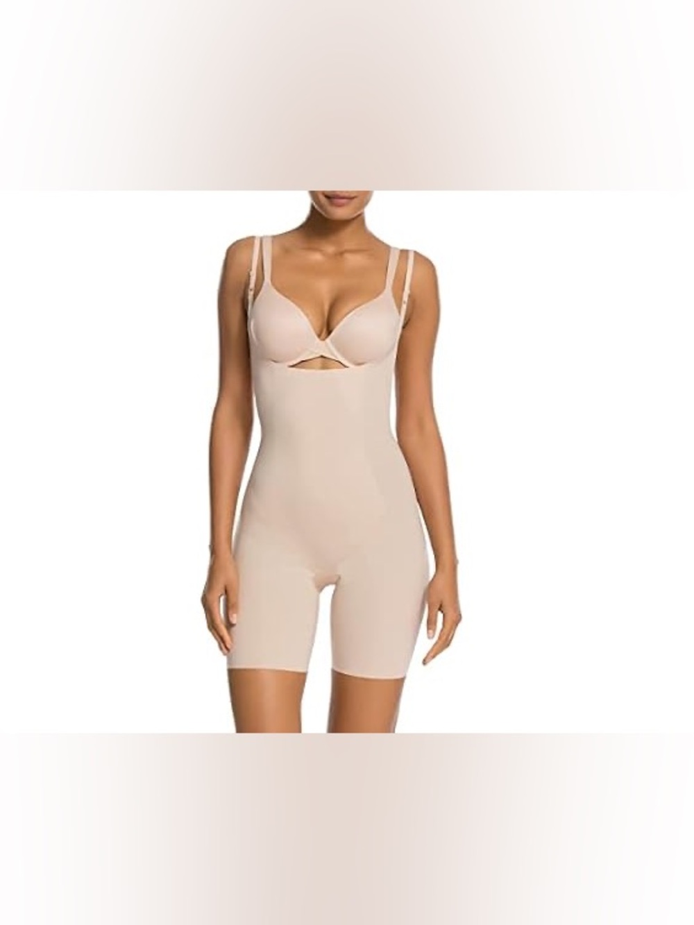 SPANX Shape Open-Bust Mid-Thigh Bodysuit Shapewear 3X NWT